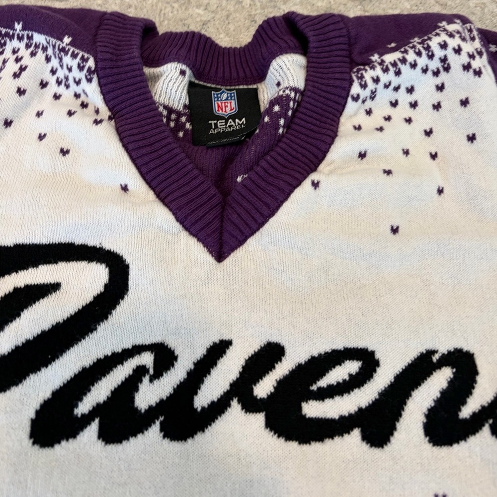 NFL Team Apparel Purple and White Knitwear - Picture 3 of 4